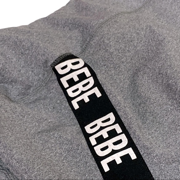 Women’s BeBe Plus Size 3X Side Tape Color Block Capri Leggings Grey/Blac… - Picture 9 of 9